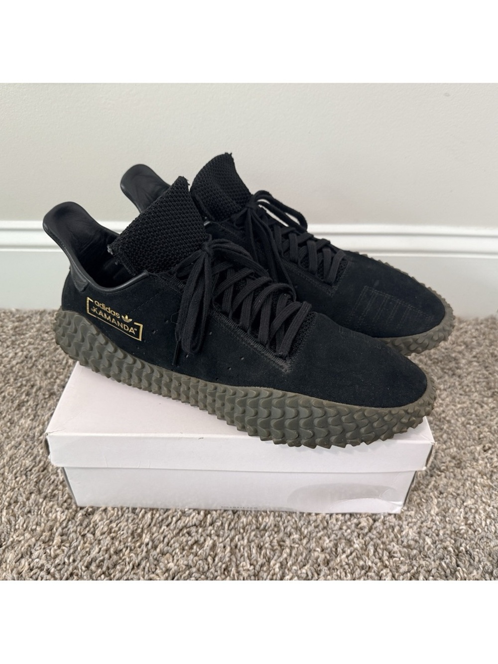 Adidas Kamanda Men’s Shoes – Black/Gold – Size 14